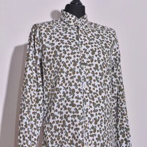 Hugo Boss Mens Floral Print Long Sleeve Shirt Slim Fit Size L